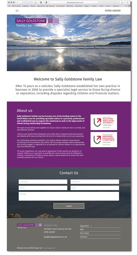 responsive layout web design swansea